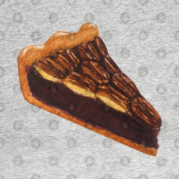 Pecan Pie watercolour food illustration by toffany's